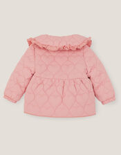 Baby Embroidered Heart Quilted Coat, Pink (PINK), large