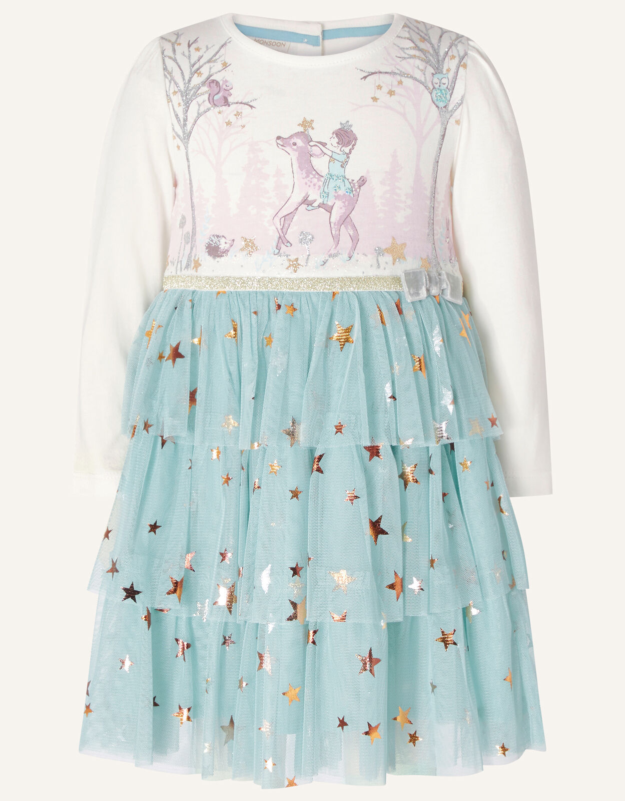 Baby Disco Deer Dress Blue