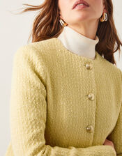 Maya Tweed Jacket, Yellow (YELLOW), large