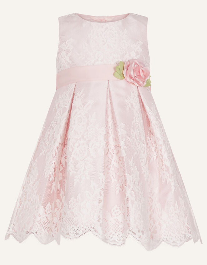 Baby Lola Lace Floral Dress, Pink (PINK), large