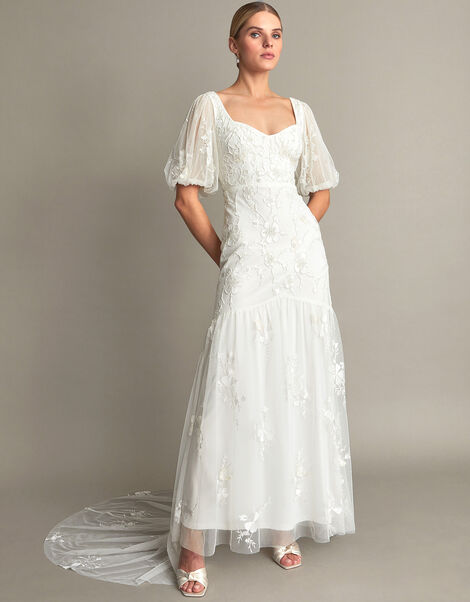 Violet Embellished Bridal Maxi Dress Ivory, Ivory (IVORY), large