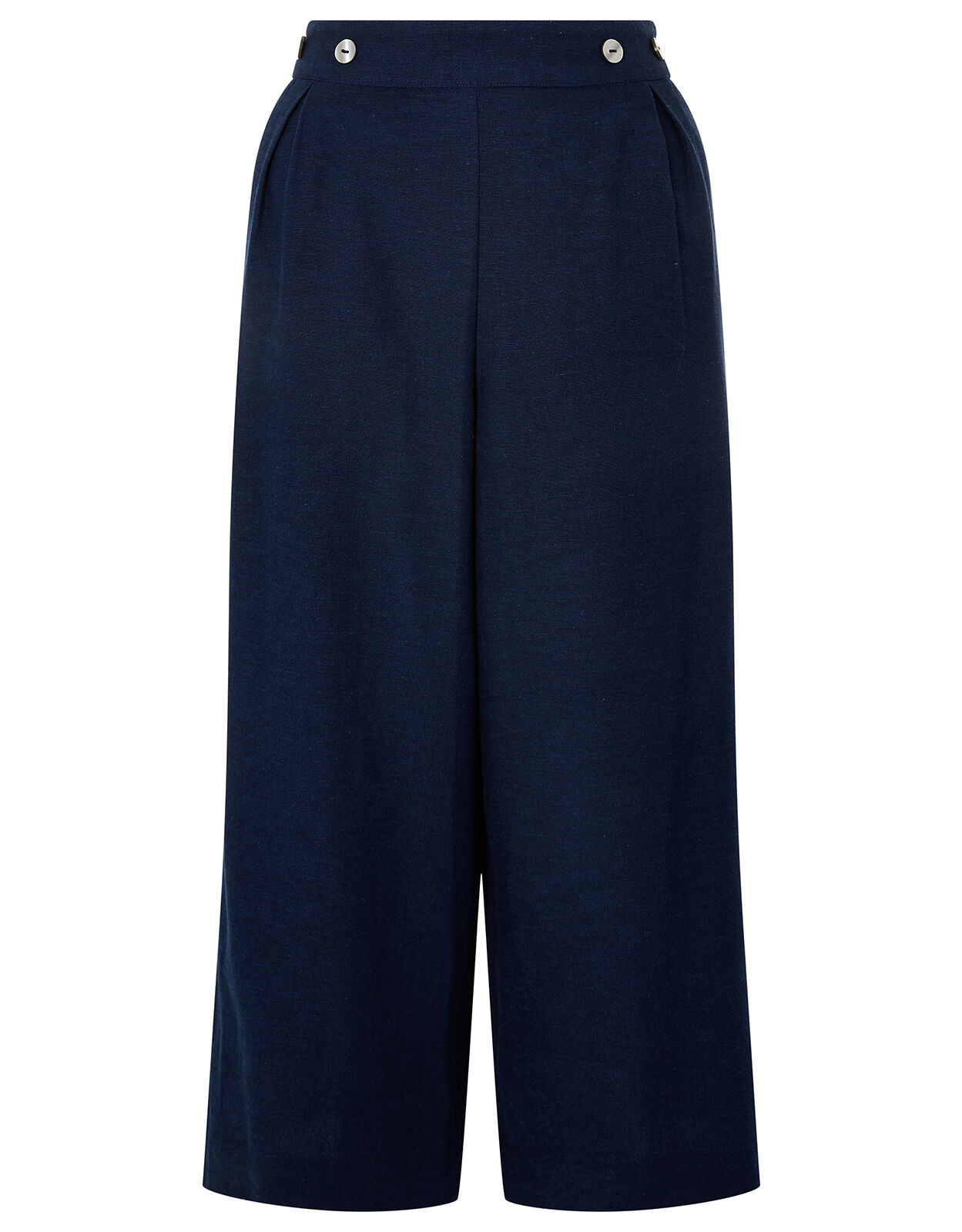 Navy blue cropped trousers clearance