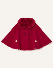 Baby Bow Cape, Red (RED), large