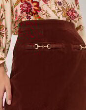 Lana Suedette Midi Skirt, Red (BURGUNDY), large