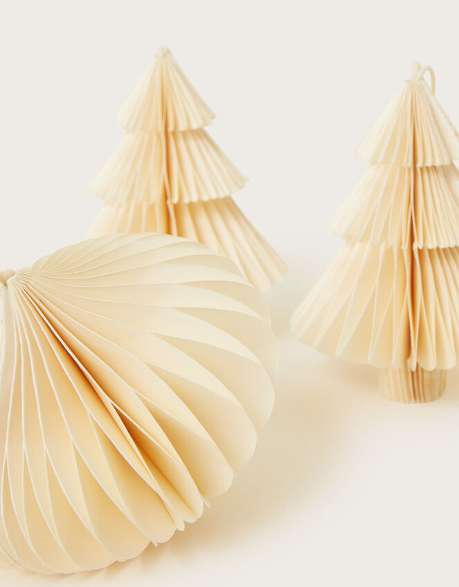 Honeycomb Hanging Decoration Assortment 6 Pack, White (WHITE), large