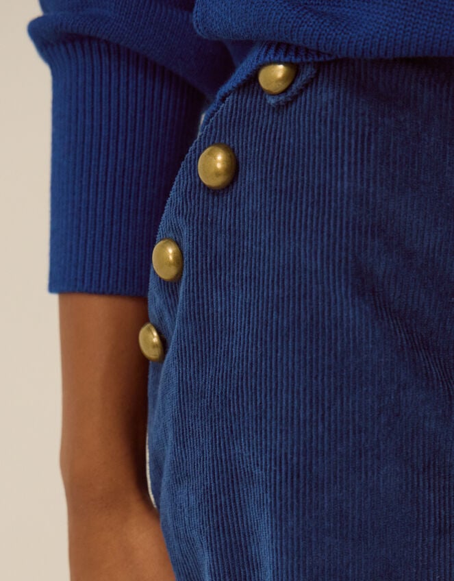 Lucy Corduroy Wide Leg Trousers, Blue (COBALT), large