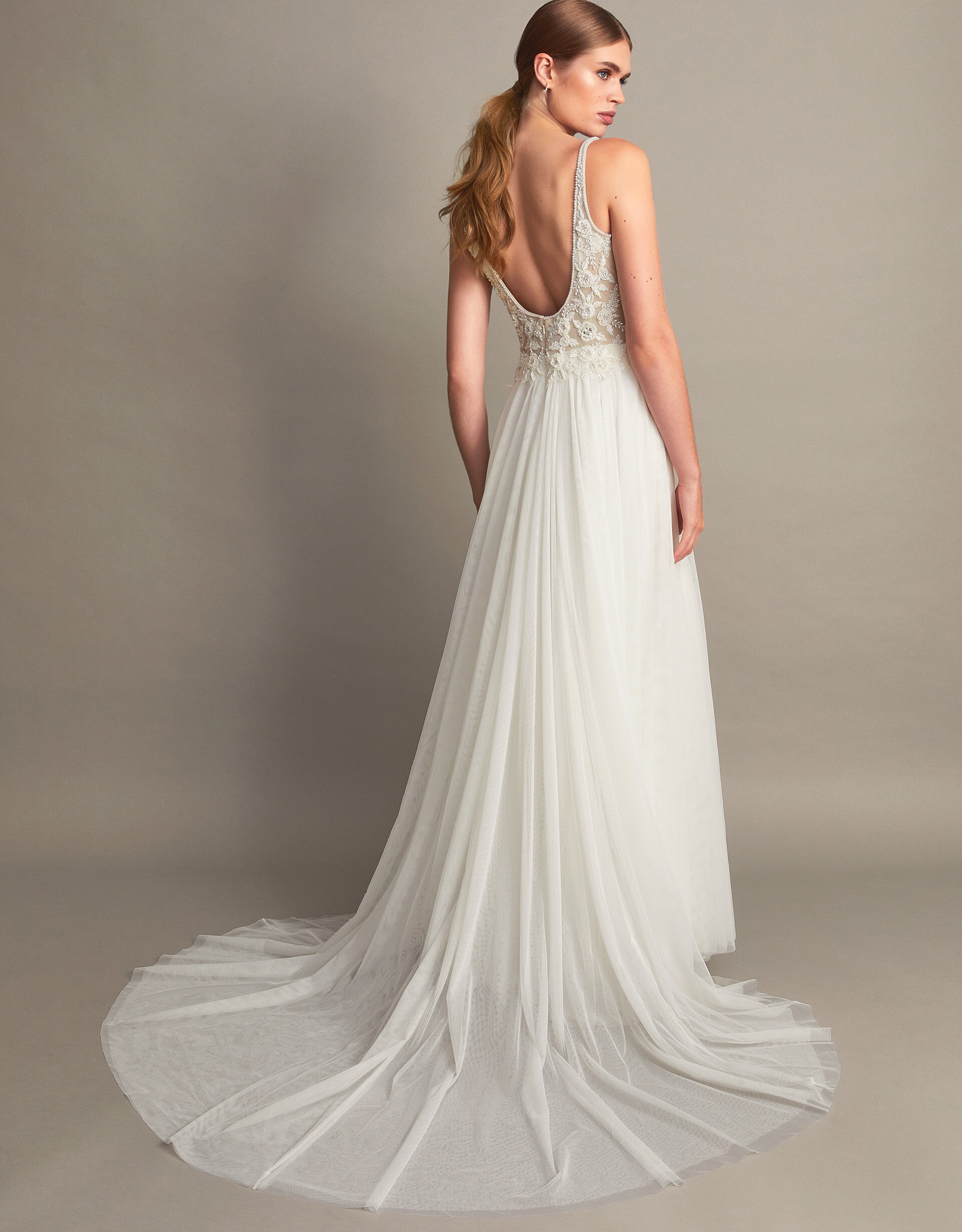 Delilah Embellished Bridal Dress Silver