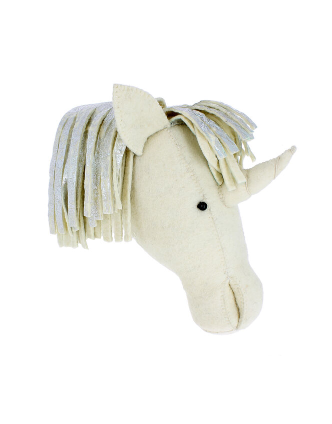 Fiona Walker Silver Unicorn Head, , large