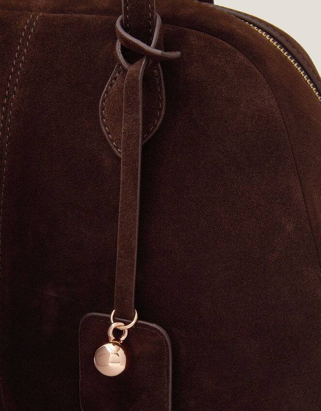 Dalia Suede Bowler Bag, , large