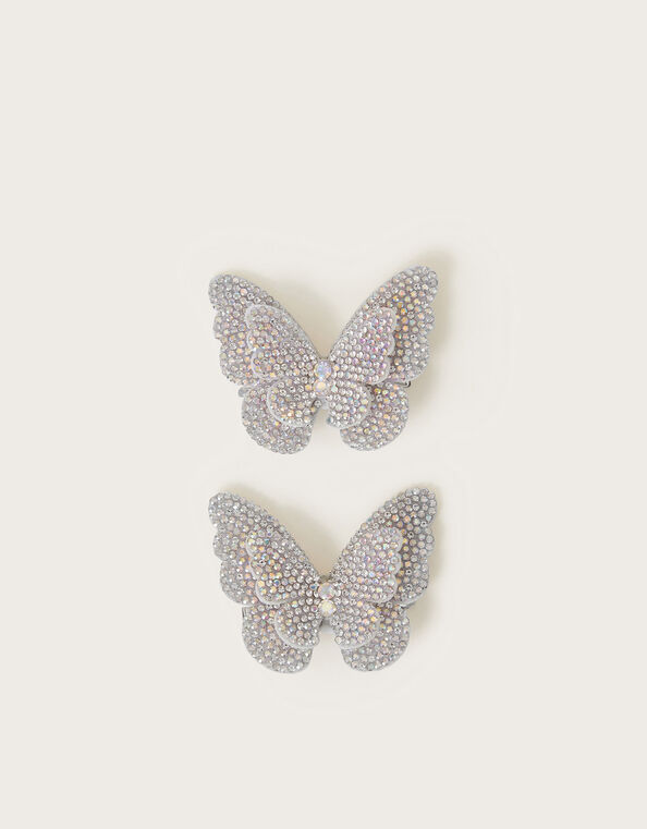 2-Pack Dazzle Butterfly Hair Clips, , large