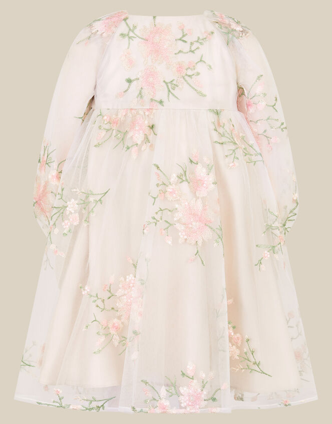 Sakura Floral Embellished Tulle Party Dress, Multi (MULTI), large