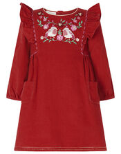 Baby Robin Cord Dress, Red (RED), large