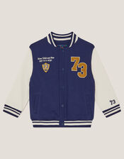Varsity Bomber Jacket, Blue (BLUE), large