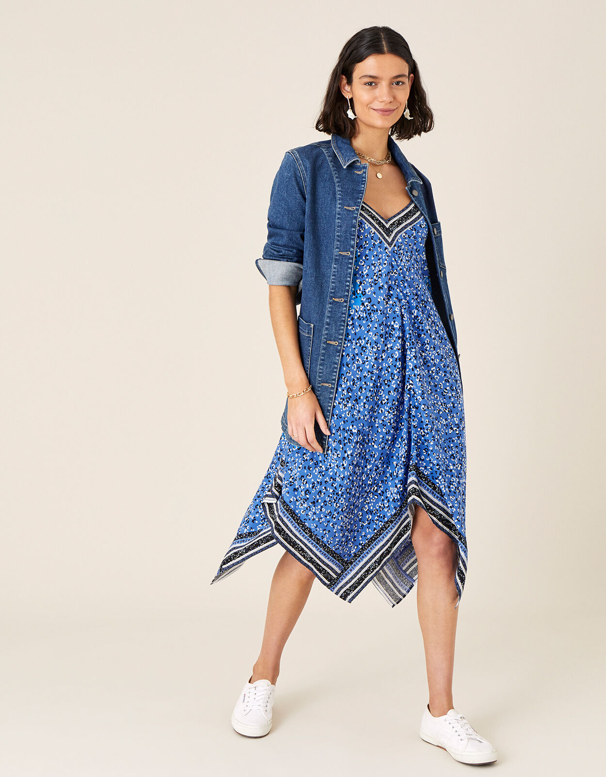 Monsoon hanky hem dress top