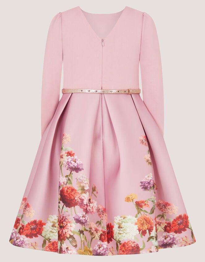 Anoushka Long Sleeve Floral Party Dress, Pink (PINK), large