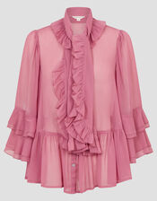 Anais Ruffle Blouse, Pink (ROSE), large