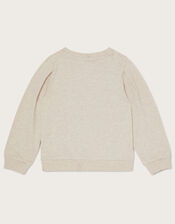Cross Stitch Floral Sweatshirt, Ivory (IVORY), large