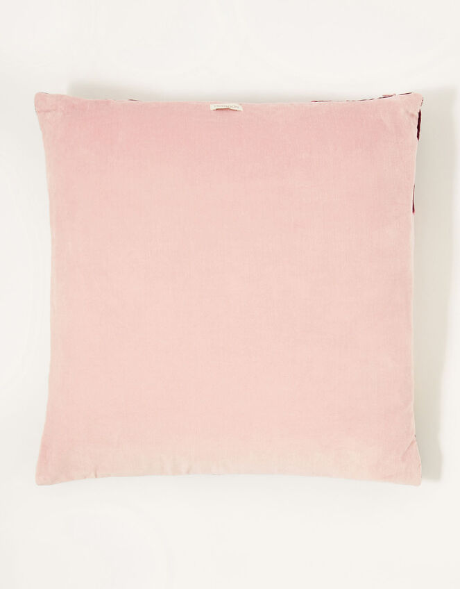 Diamond Check Velvet Cushion, , large
