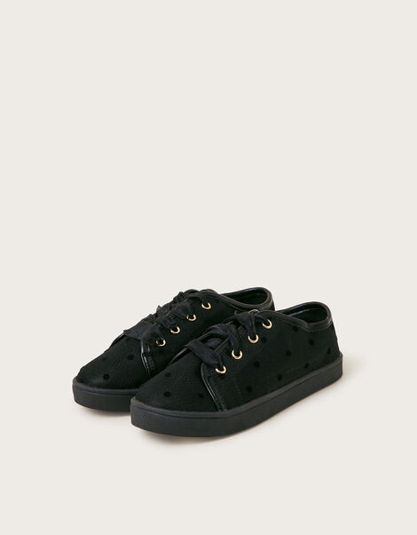 Polka Dot Princess Trainers , Black (BLACK), large