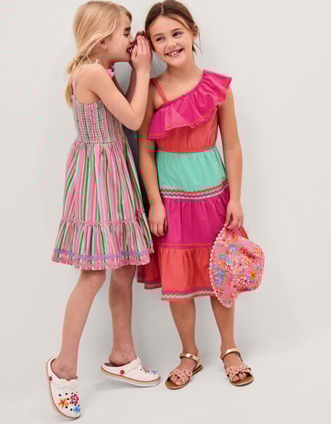 One-Shoulder Colourblock Dress, Multi (MULTI), large