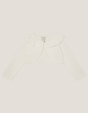 Baby Oversized Collar Cardigan, Ivory (IVORY), large