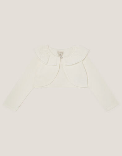 Baby Oversized Collar Cardigan, Ivory (IVORY), large