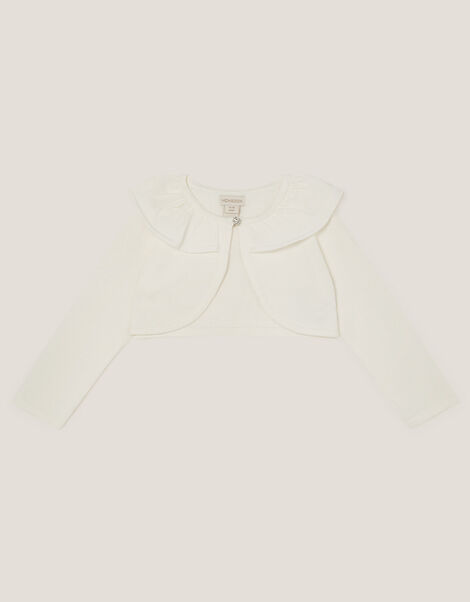 Baby Oversized Collar Cardigan, Ivory (IVORY), large