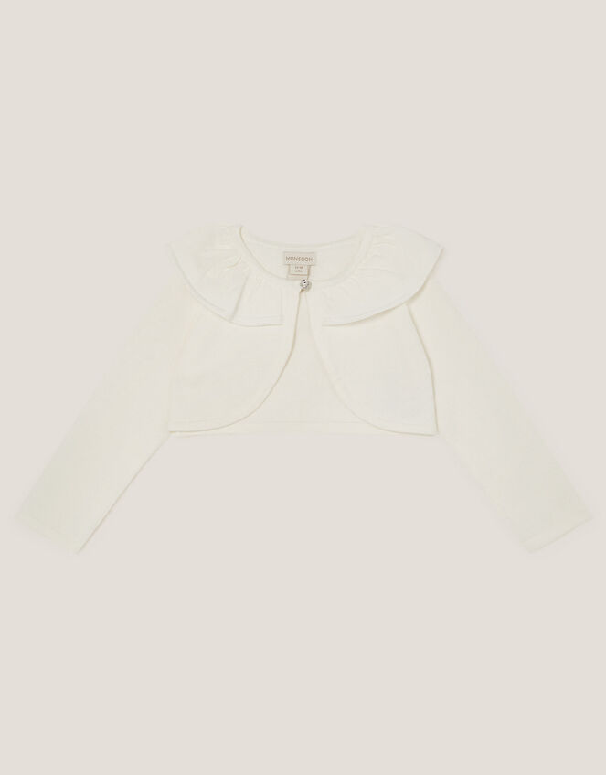 Baby Oversized Collar Cardigan, Ivory (IVORY), large