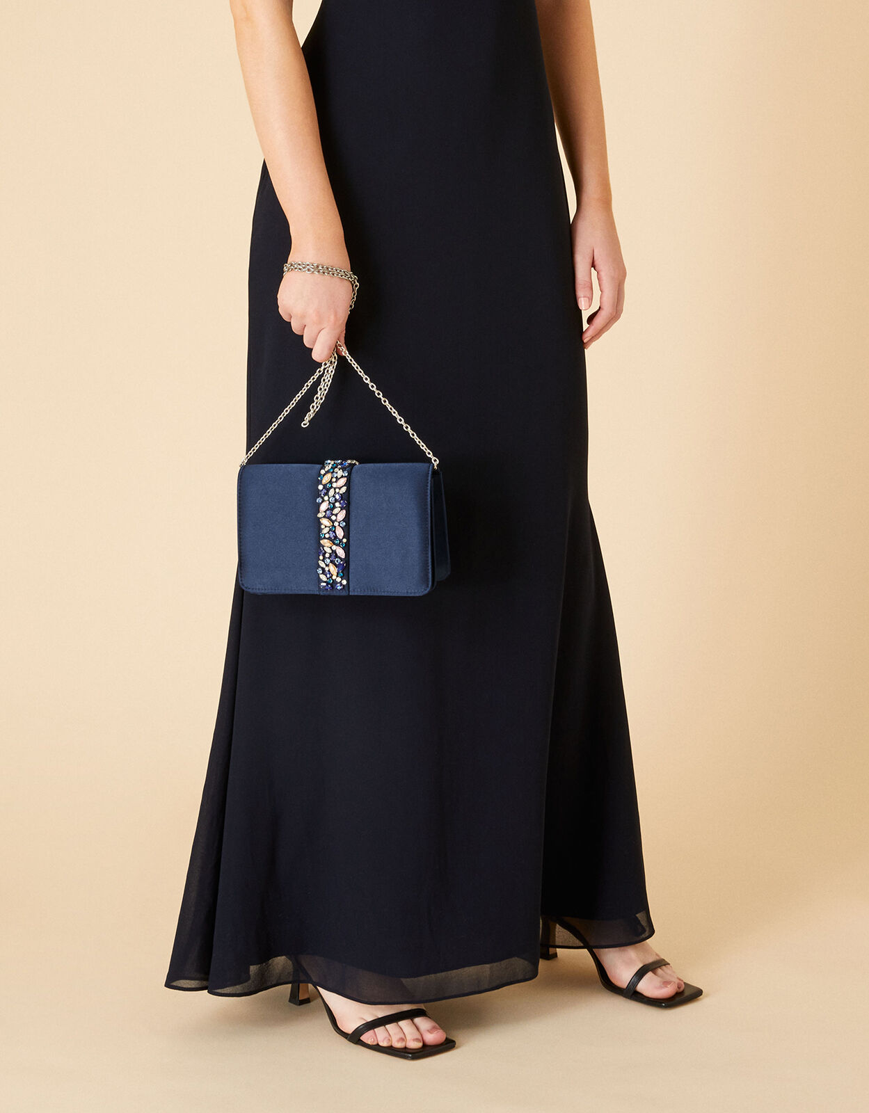 Large navy clutch bag clearance