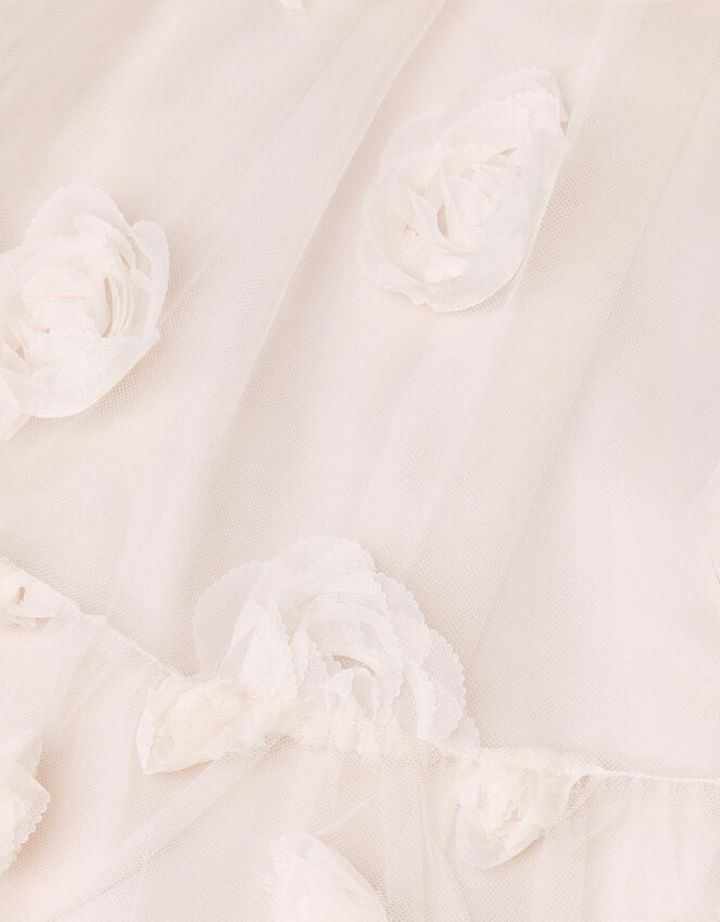 Baby Lily Rose Appliqu&eacute; Party Dress, White (WARM IVORY), large