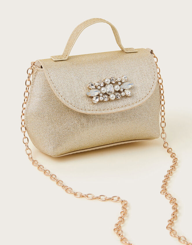 Mini Metallic Jewel Embellished Bag, , large