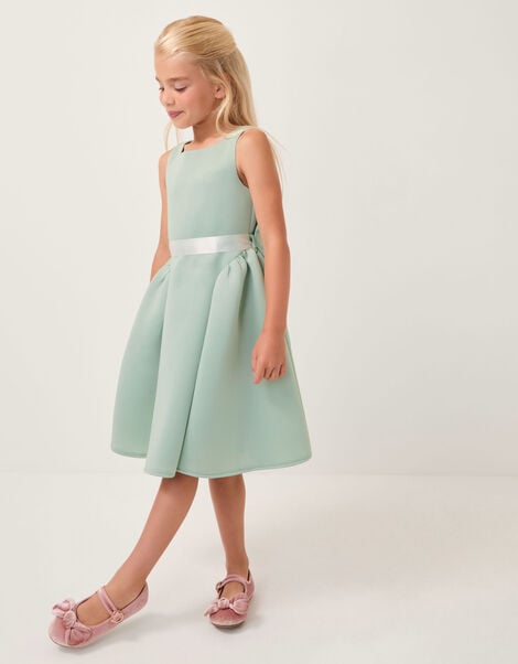 Molly Scuba Bridesmaid Dress, Green (SAGE), large