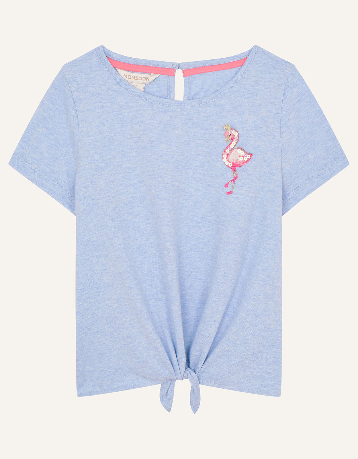 sequin tie front top