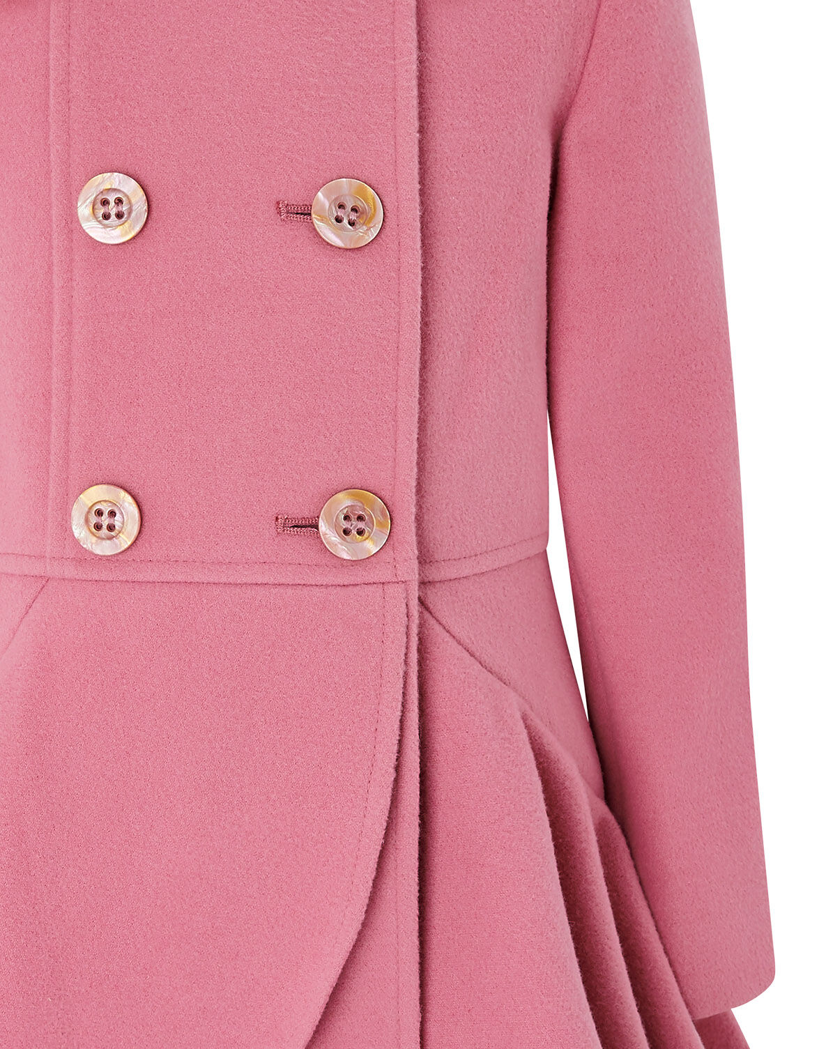 Pink ruffle outlet coat