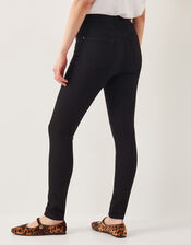 Nadia High-Waisted Skinny Jeans, Black (BLACK), large