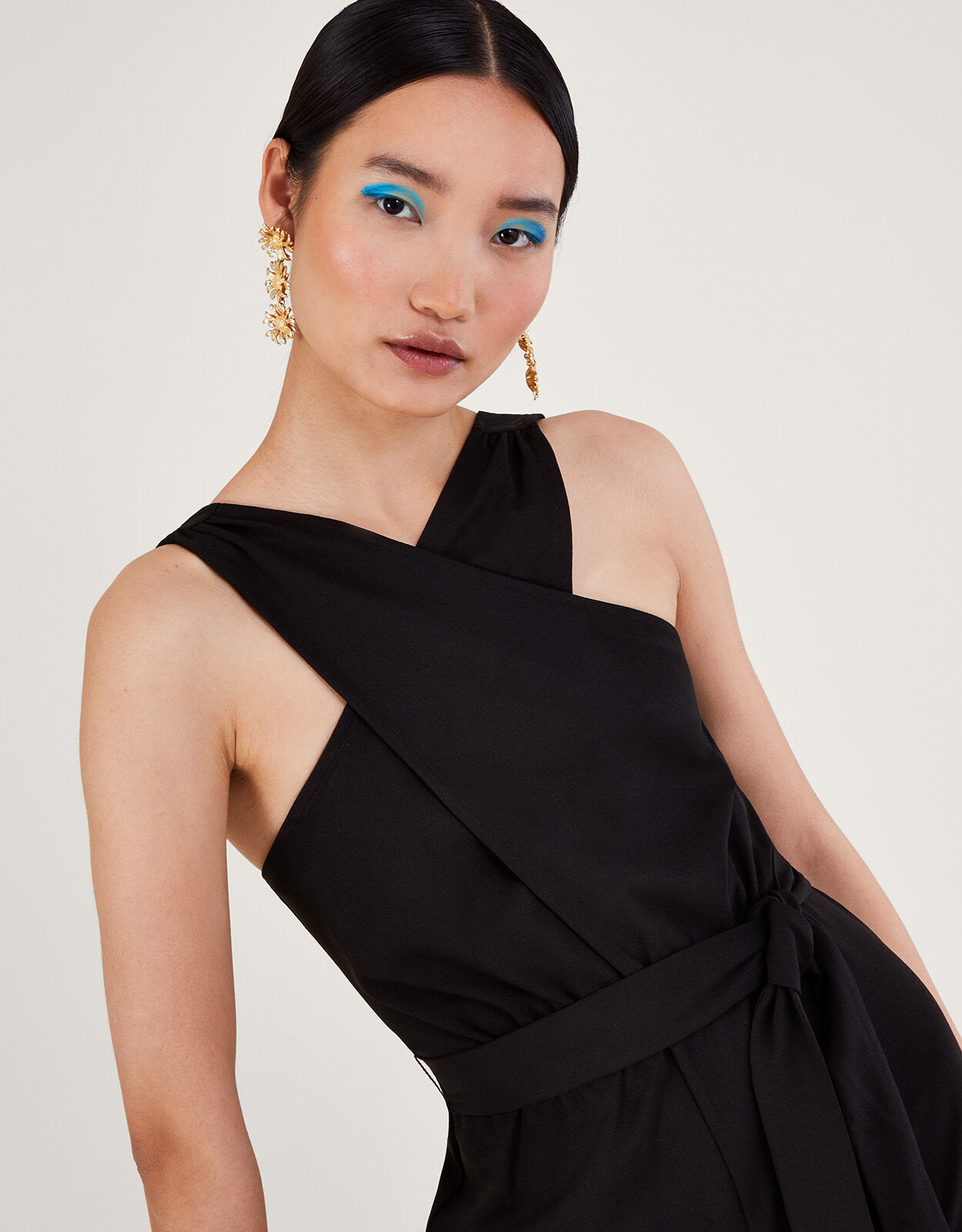Black smart jumpsuit sales