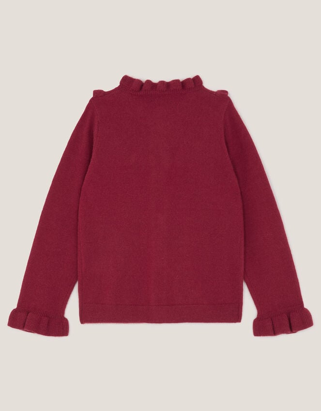 Christmas Tree Embellished Cardigan, Red (RED), large