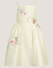 Molly Strappy Floral Party Dress, Ivory (IVORY), large