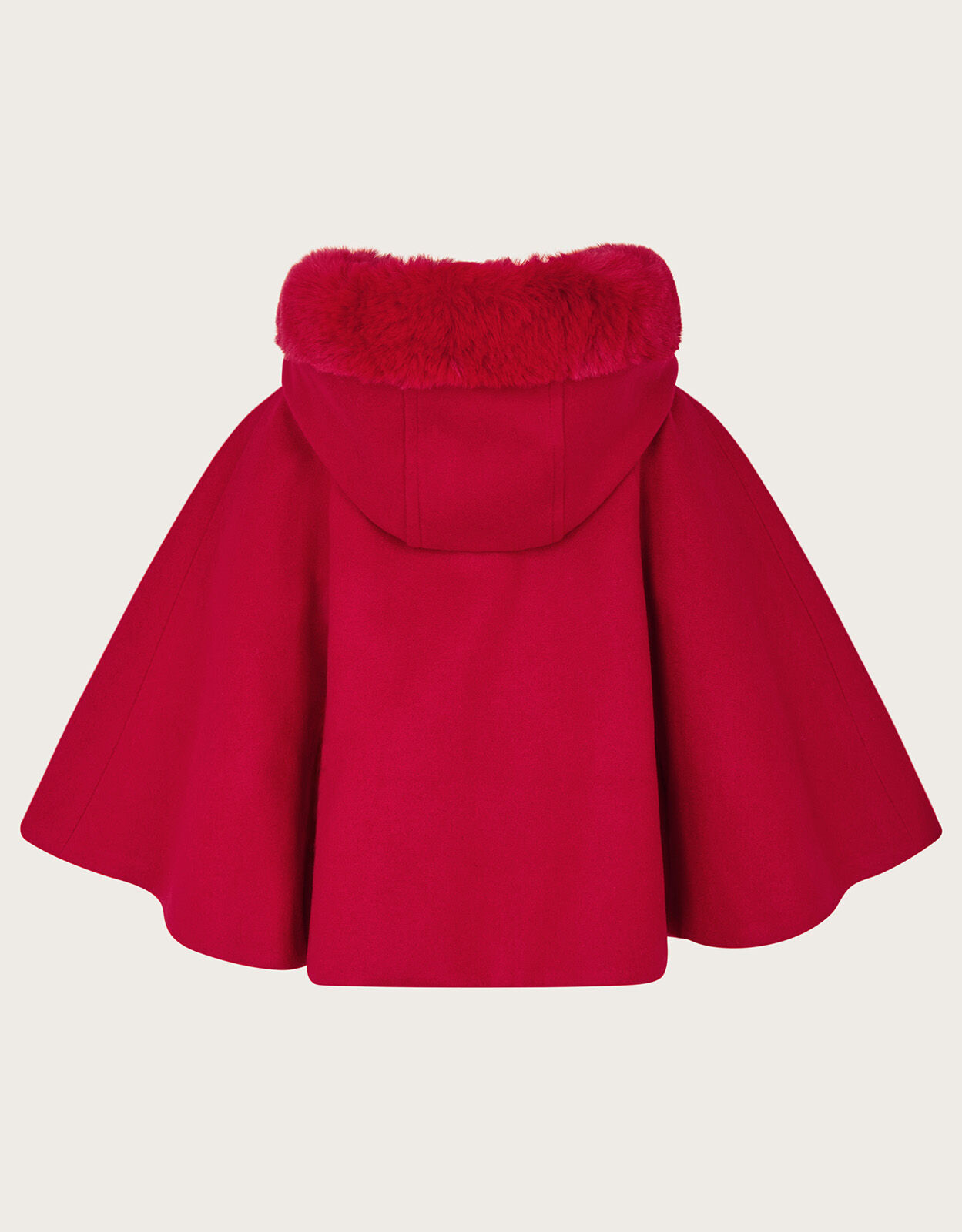 Red faux fur cape cheap