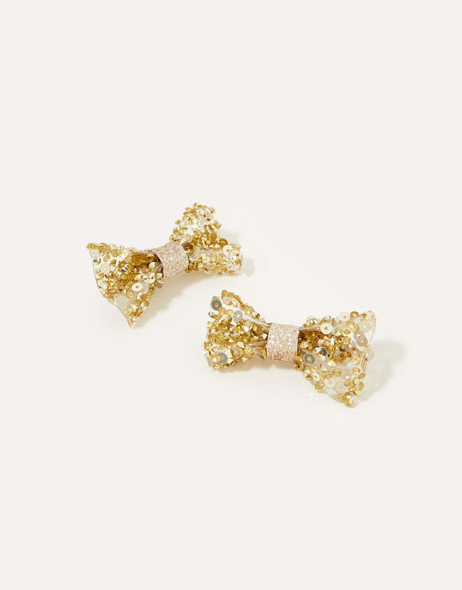Forest Dazzle Bow Hair Clip Twinset, , large