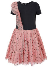 Disco Flock Spot 2-in-1 Dress, Pink (PINK), large