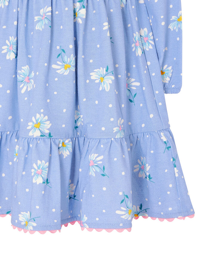 Baby Daisy Jersey Dress in Organic Cotton, Blue (BLUE), large