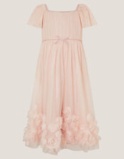 Evangaline Rose Appliqué Tulle Dress, Pink (PINK), large