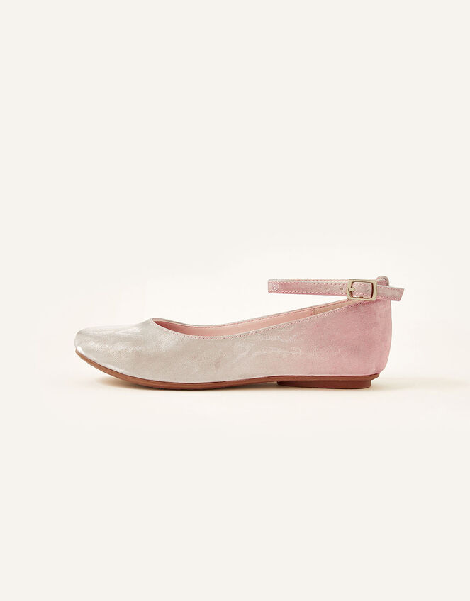 Shimmer Ombre Ballerina Shoes, Pink (PINK), large