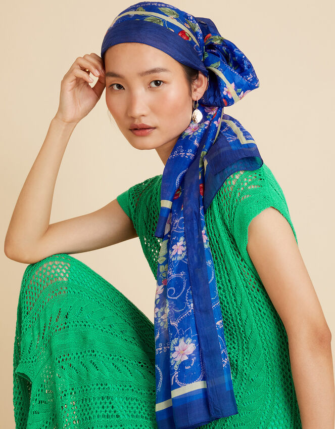 Floral Print Silk Scarf | Accessories | Monsoon Global.