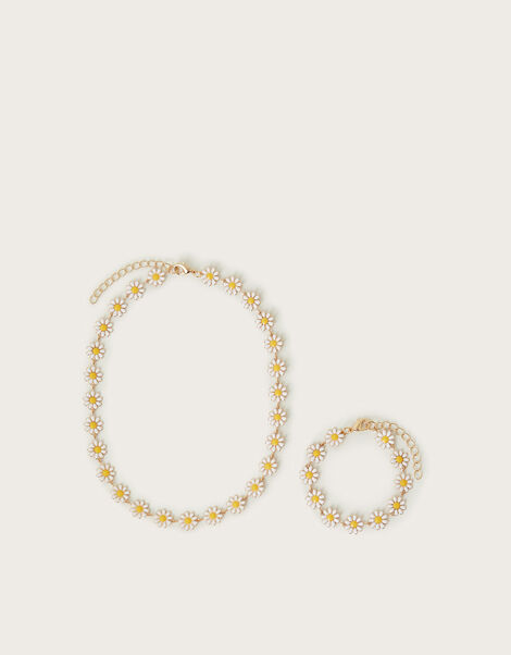 Daisy Chain Necklace and Bracelet Set, , large