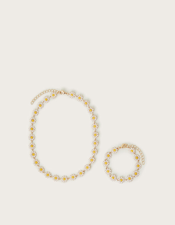 Daisy Chain Necklace and Bracelet Set, , large