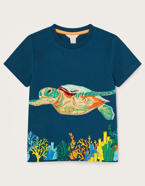 Turtle Applique T-Shirt, Blue (NAVY), large