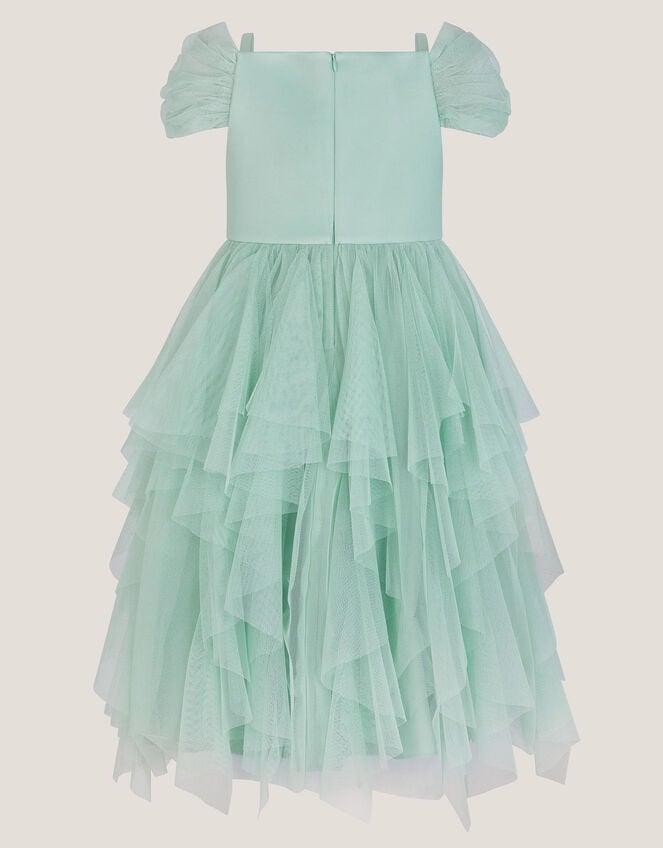 Scarlet Off-The-Shoulder Tulle Dress, Green (SAGE), large