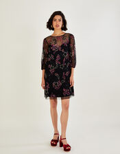 Jenna Star Sequin Tunic Dress, Black (BLACK), large